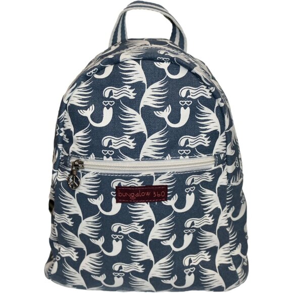 Adult Mini Backpack Mermaid Cotton Small Daypack with Utility Pockets main image 7
